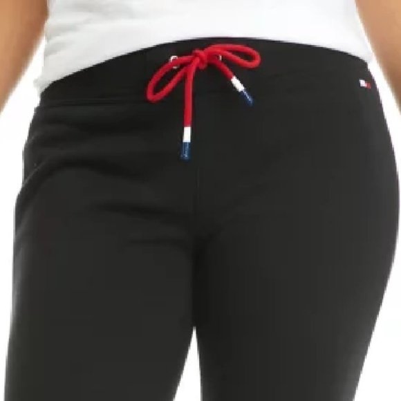 BLACK Tommy Hilfiger Embroidered Logo Joggers in Women's Size EXTRA LARGE - Picture 3 of 5